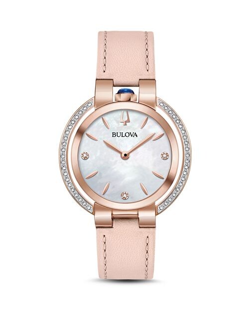 

Часы Rubaiyat цвета розового золота, 35 мм Bulova, цвет Pink