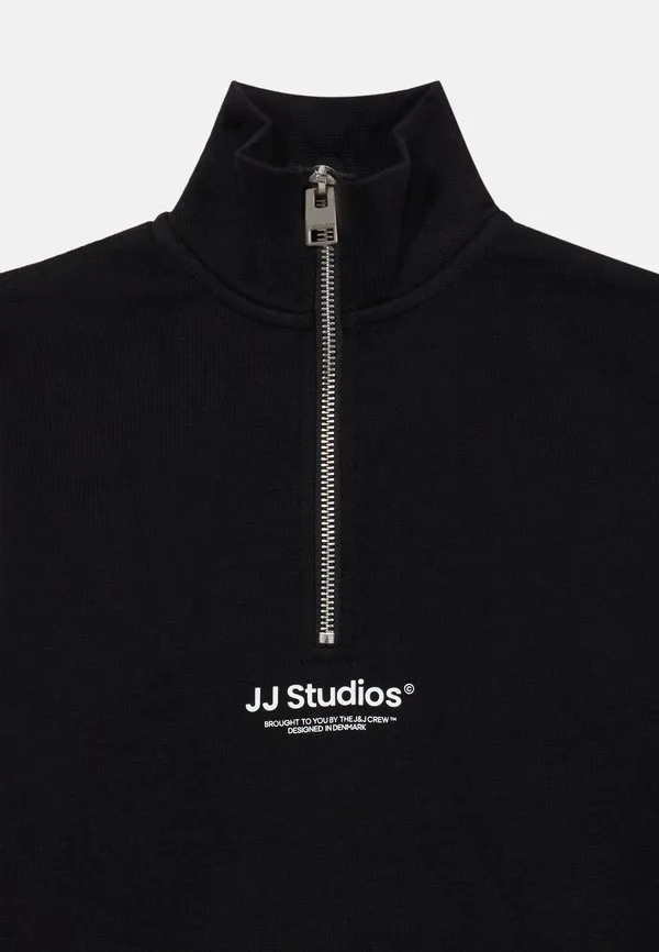 Толстовка esoho с застежкой-молнией до четверти длины hn noos Jack & Jones Junior, Black — фото 3