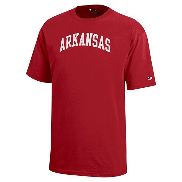 Футболка youth cardinal arkansas razorbacks team arch Champion — фото 3