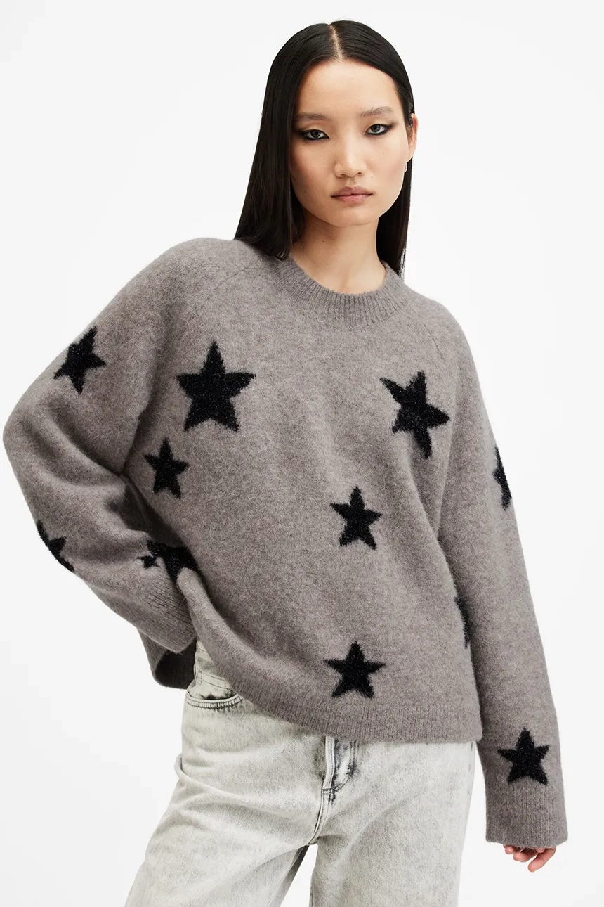 

STARLET шерстяной свитер AllSaints, серый