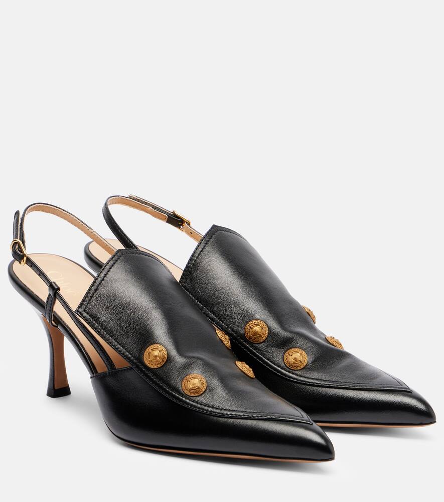 Туфли-лодочки Agnes из кожи с декором Chloé, Black
