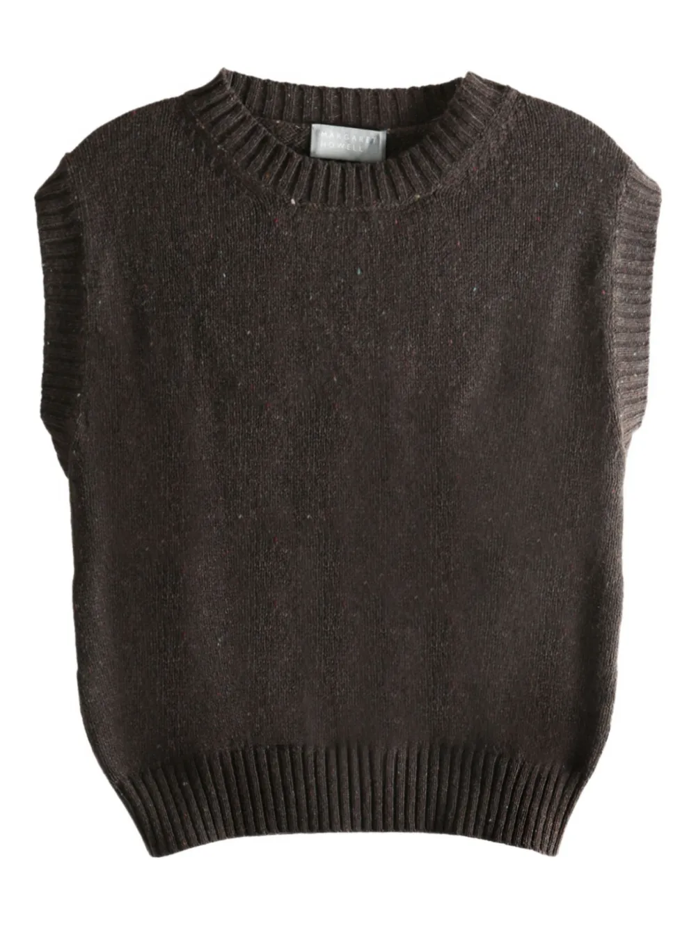 

Безрукавный крапчатый свитер Margaret Howell, коричневый