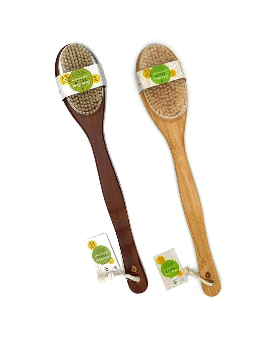 Щетка для тела с длинной бамбуковой ручкой PURSONIC, Natural