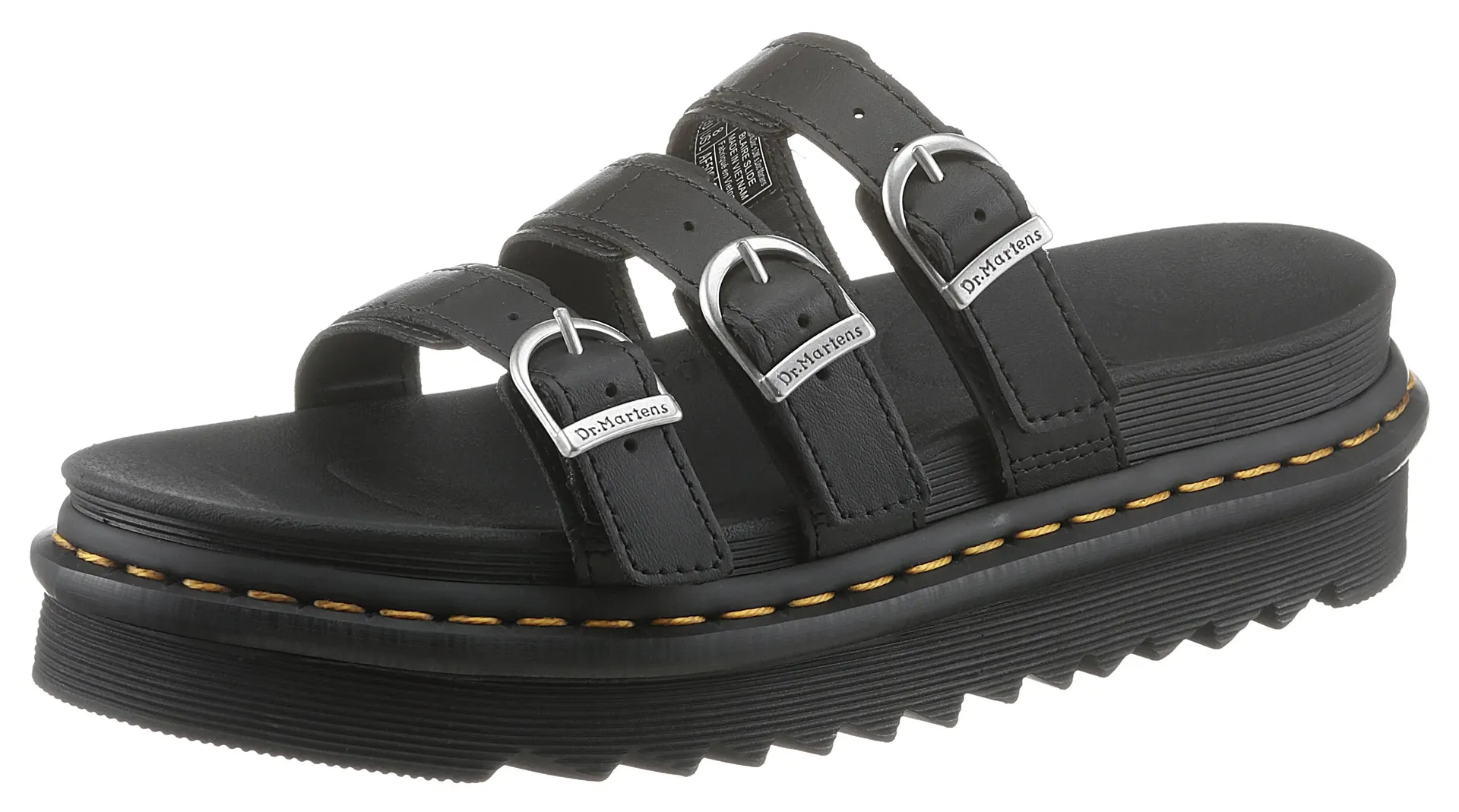 

Мюли DR. MARTENS "Blaire Slide", платформа, летняя обувь, тапочки с пряжкой, черный
