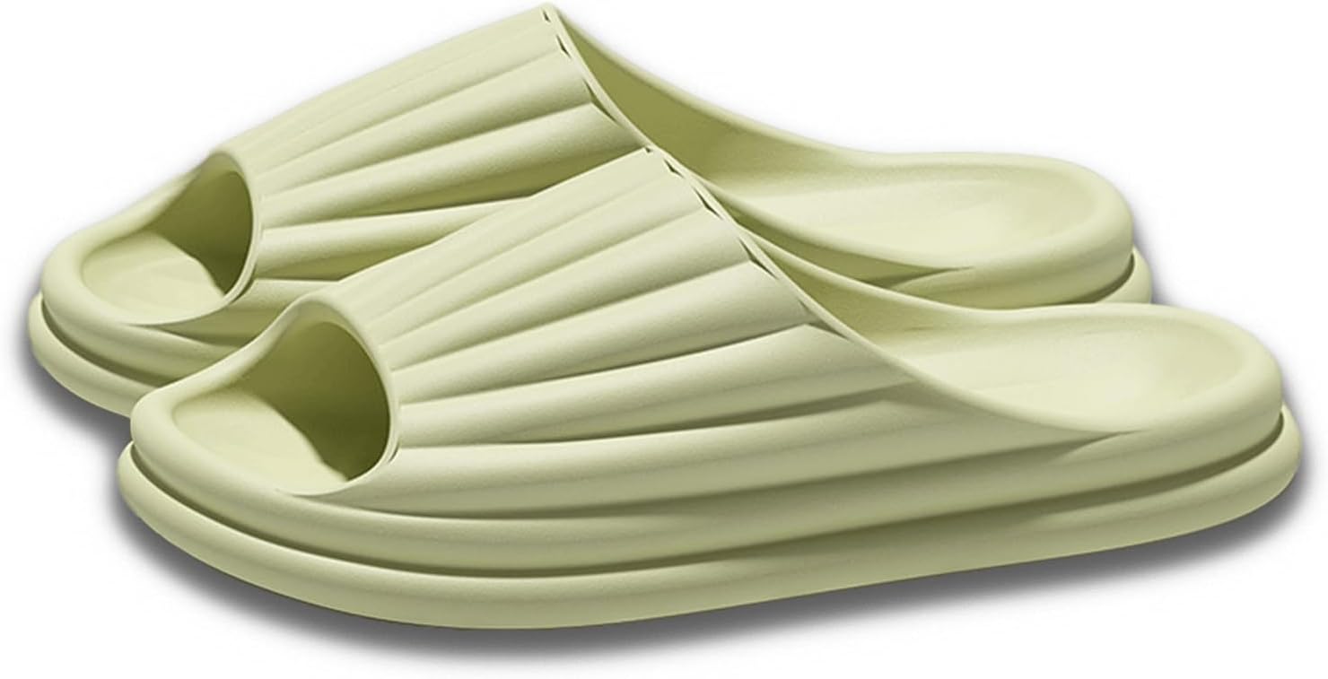 

Шлепанцы LOTUSTAR для женщин и мужчин с подушкой, шелловые тапочки, противоскользящие для ванной и душа, платформенные пенопластовые сандалии для дома и улицы, зеленый