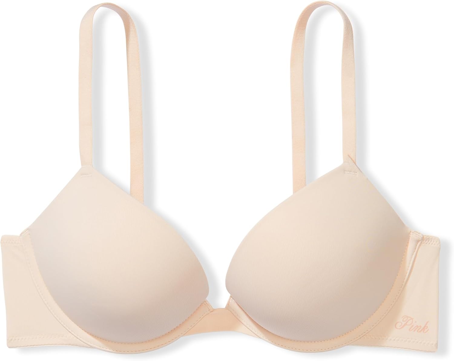 Бюстгальтер Victoria's Secret Pink Wear Everywhere Super Push Up, светло-бежевый — фото 3