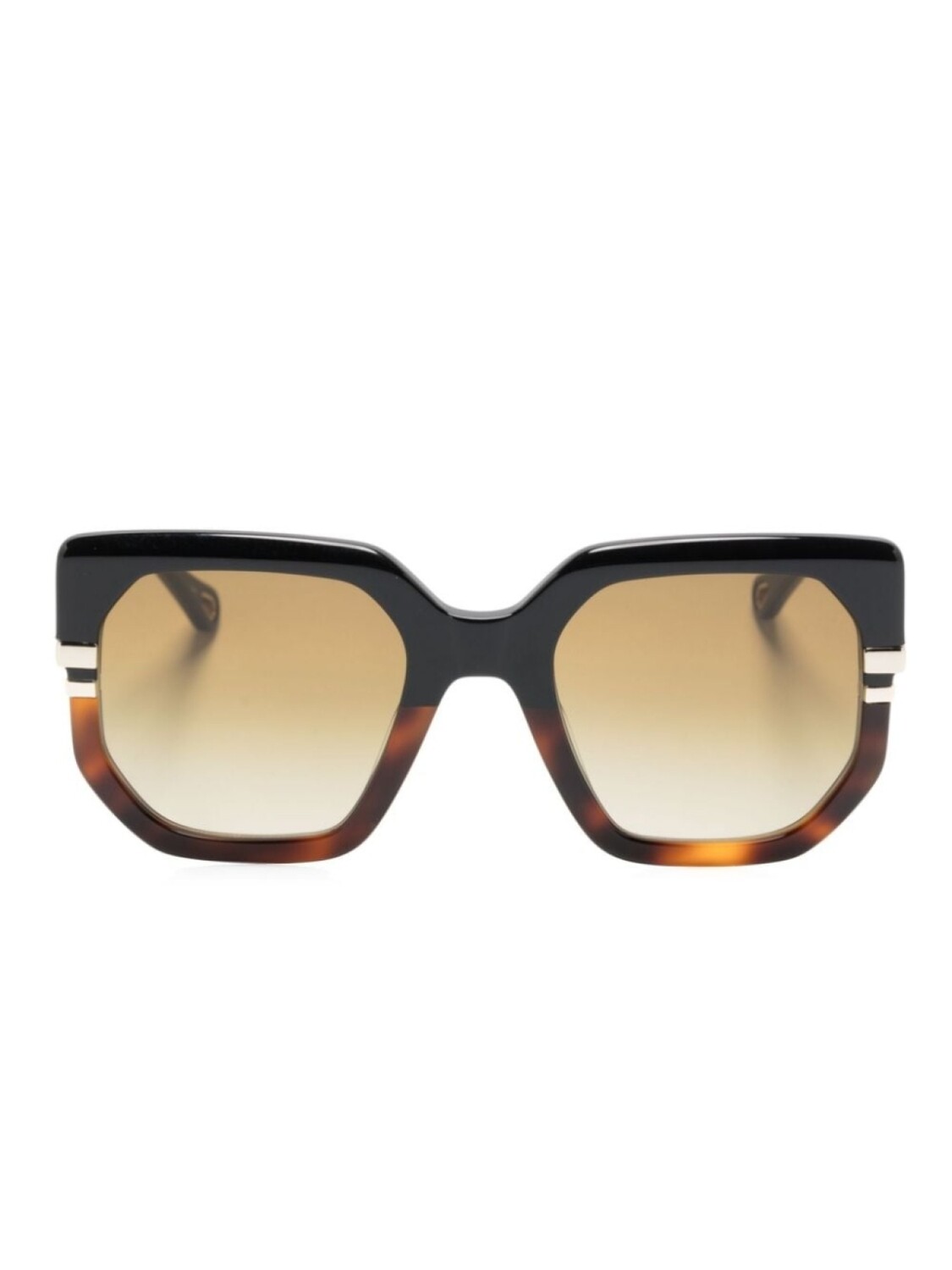 

Chloé Eyewear солнцезащитные очки в массивной оправе, черный