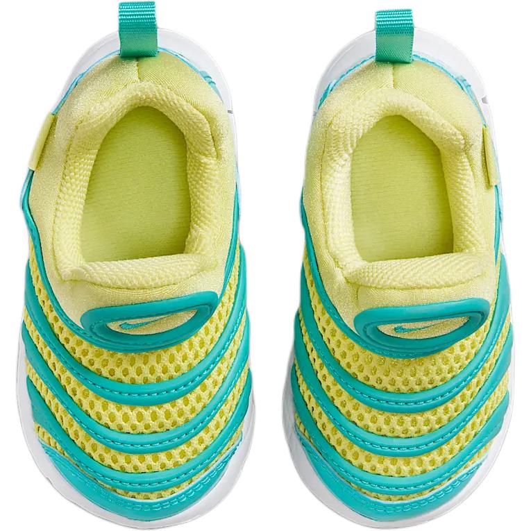 Nike Динамо фри анти кик амортизация лоу топ детские ботинки зеленый для малышей — фото 4