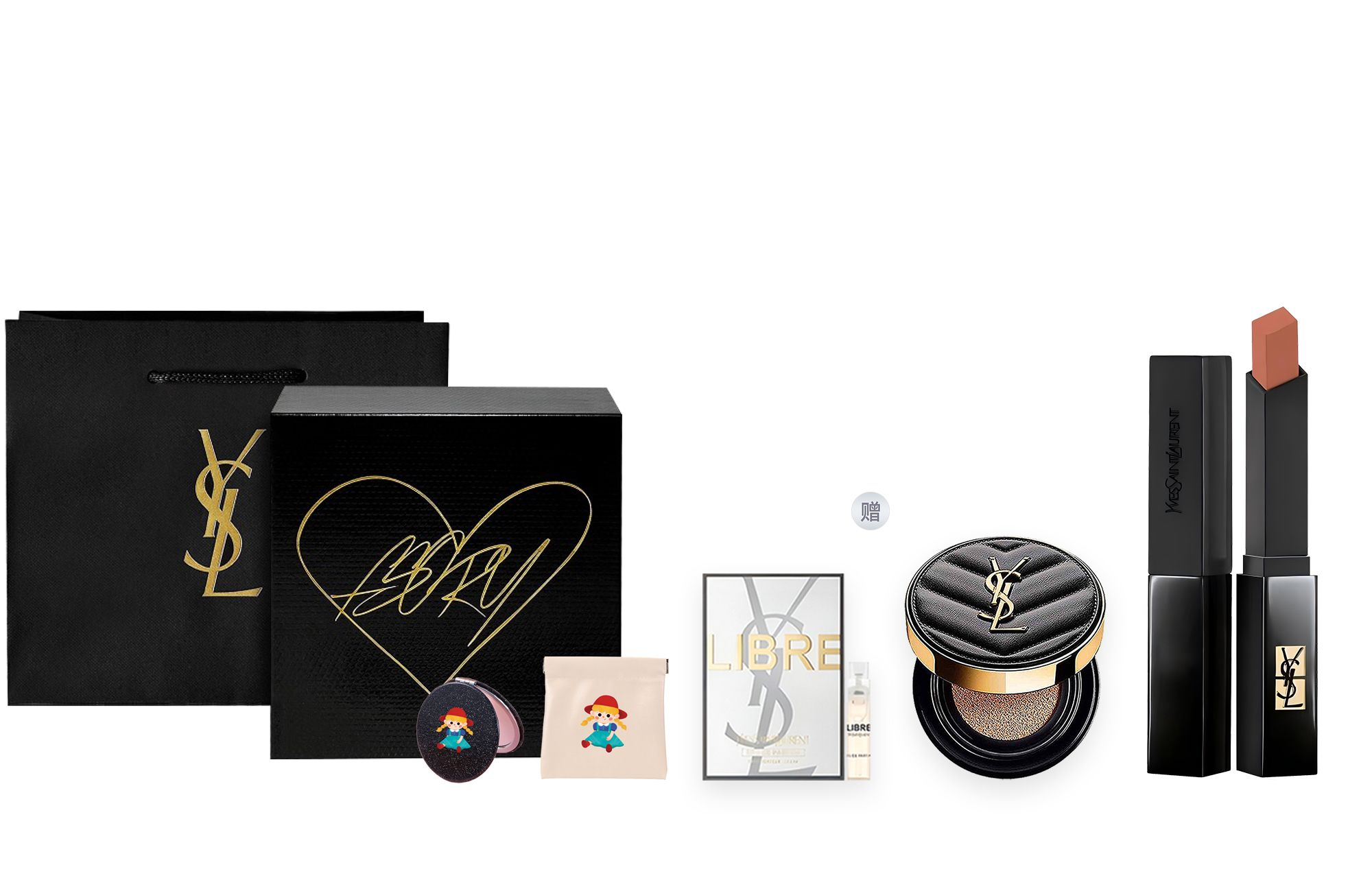 

SAINT LAURENT Черный Gold Box помады матовые легко растушевываются, стойкие, не переходят, устойчивые к переносу