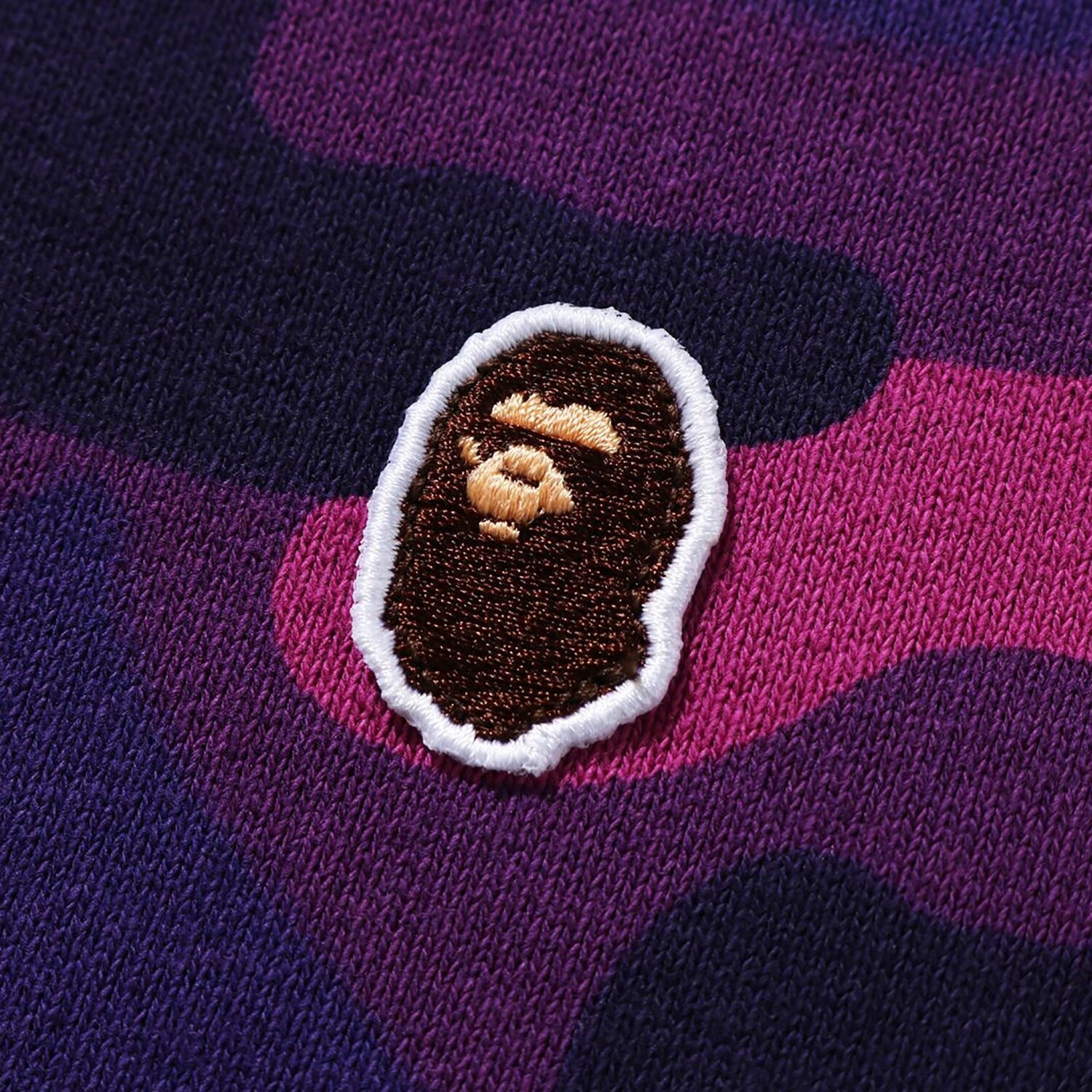 BAPE Color Camo Толстовка с капюшоном на молнии с одной точкой и полной молнией, цвет Обезьянья голова, Фиолетовый — фото 2