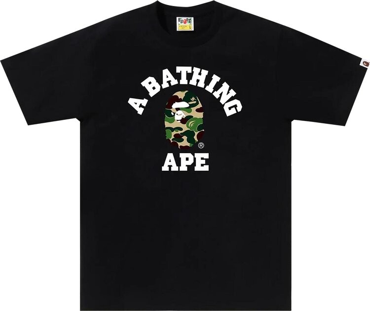 

Футболка BAPE ABC Camo College 'Black/Green', черный