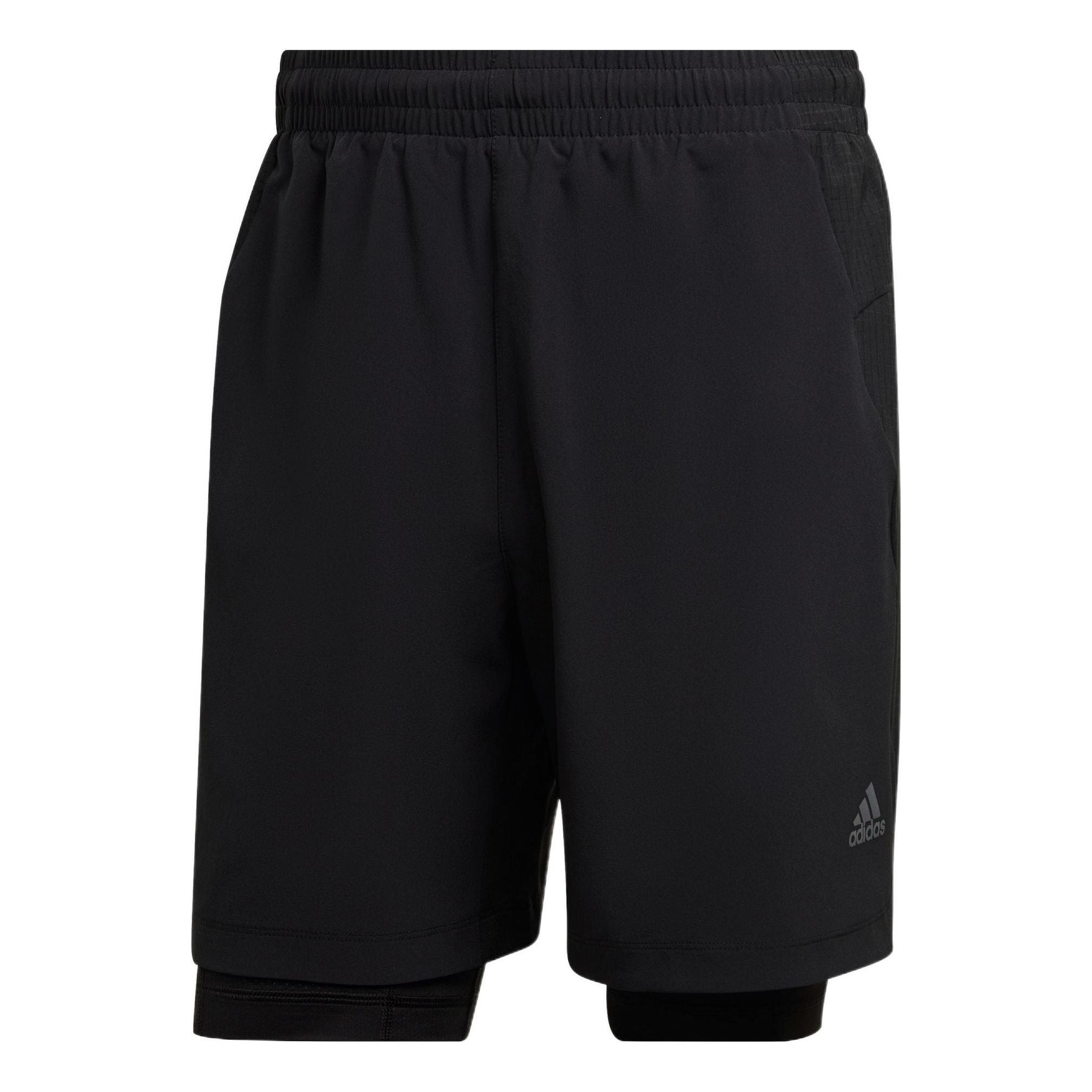 

Шорты Men's adidas Hiit Spin Sho 2 In 1 Leggings Elastic Waistband Sports Shorts Black HR3772