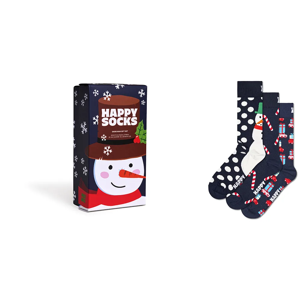 

Носки Happy Holiday navy gift set crew 3 pairs, синий