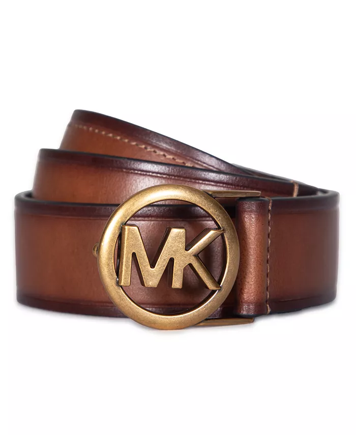 

Женский кожаный ремень Michael Kors с тисненым логотипом, коричневый