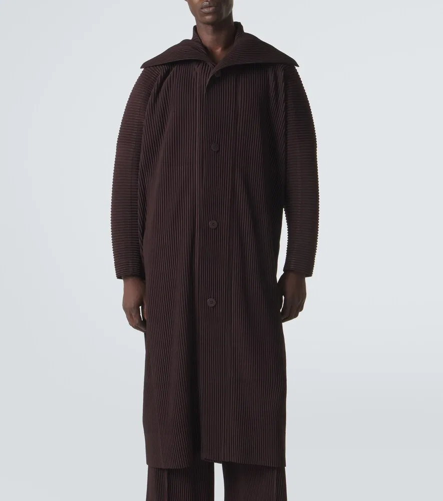 Пальто в складку Monthly Colors Homme Plissé Issey Miyake, коричневый — фото 3