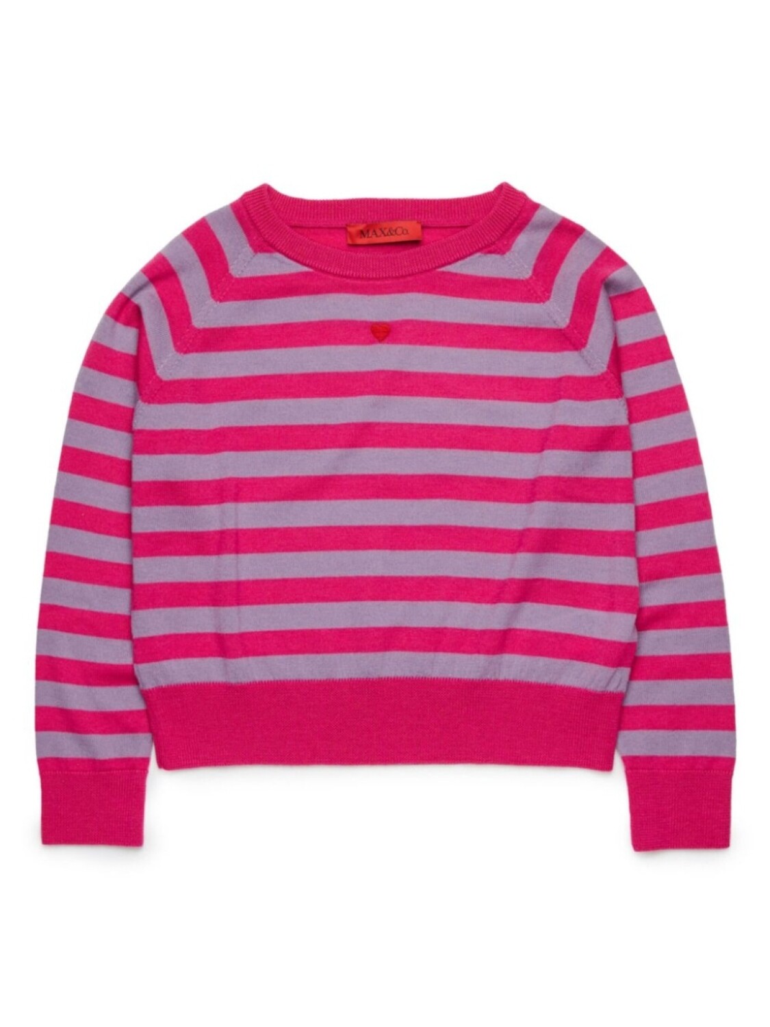 

MAX&Co. Kids джемпер в полоску, розовый