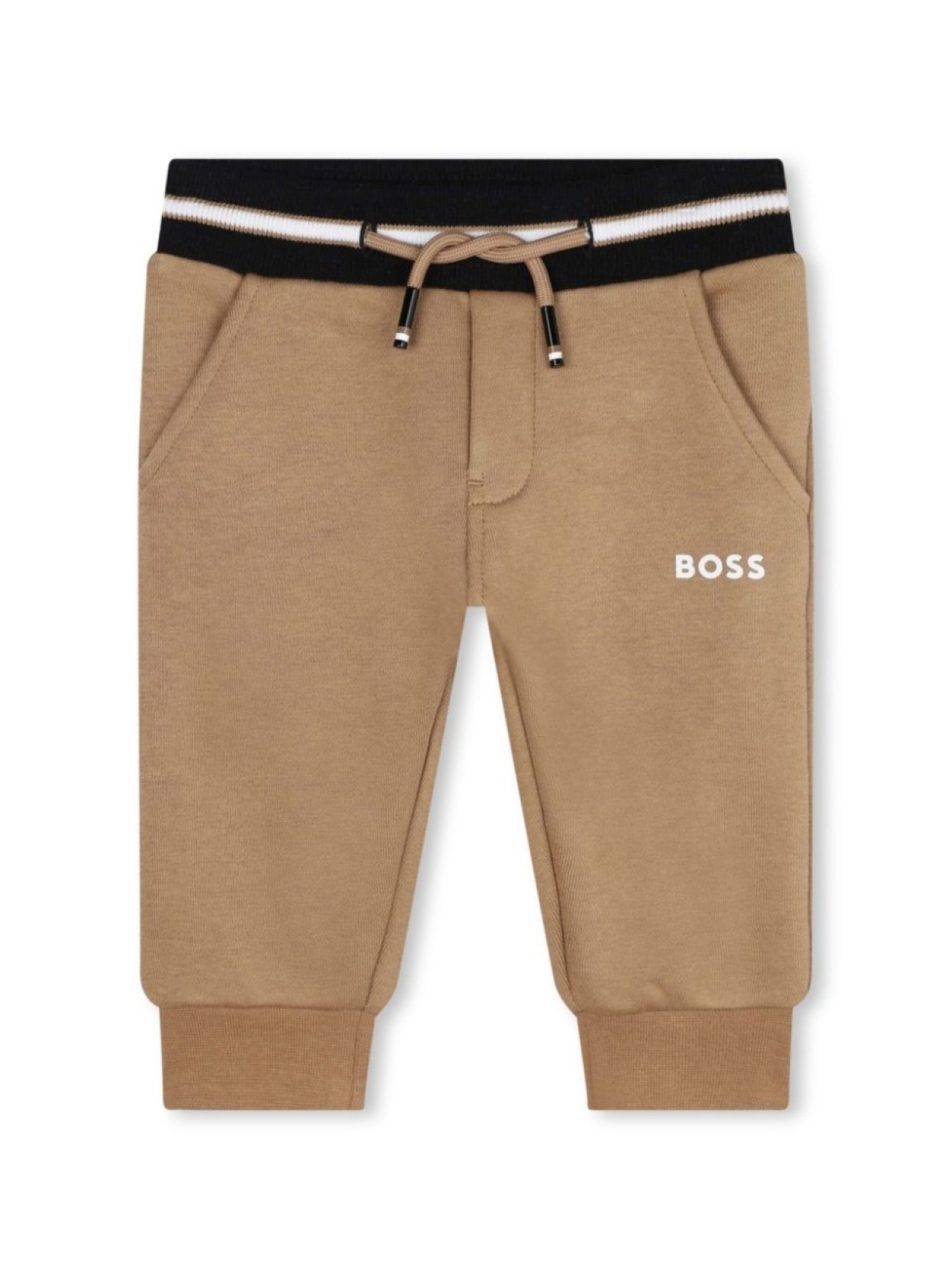 

BOSS Kidswear брюки с логотипом, нейтральный цвет