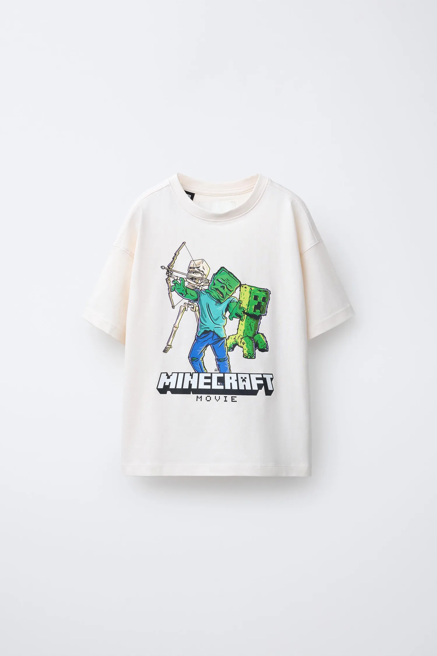 Minecraft mojang ab. футболка с принтом Zara, светло-бежевый