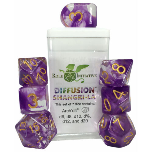 

Аксессуары Role 4 Initiative R4I Dice w/ Arch'd4: Diffusion - Shangri-La (7)