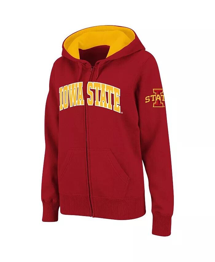 

Женская толстовка с капюшоном Cardinal Iowa State Cyclones с арочным названием и молнией Stadium Athletic