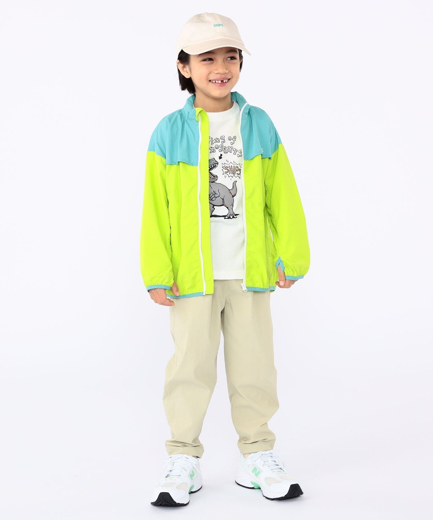 Детская толстовка на молнии SHIPS: 100~130 см / Водоотталкивающая SHIPS KIDS, Light green — фото 4