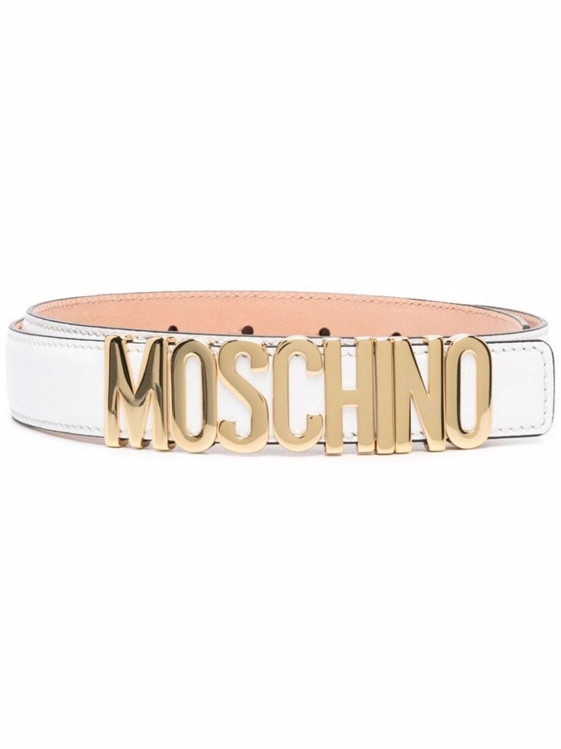 

Moschino ремень с логотипом, белый