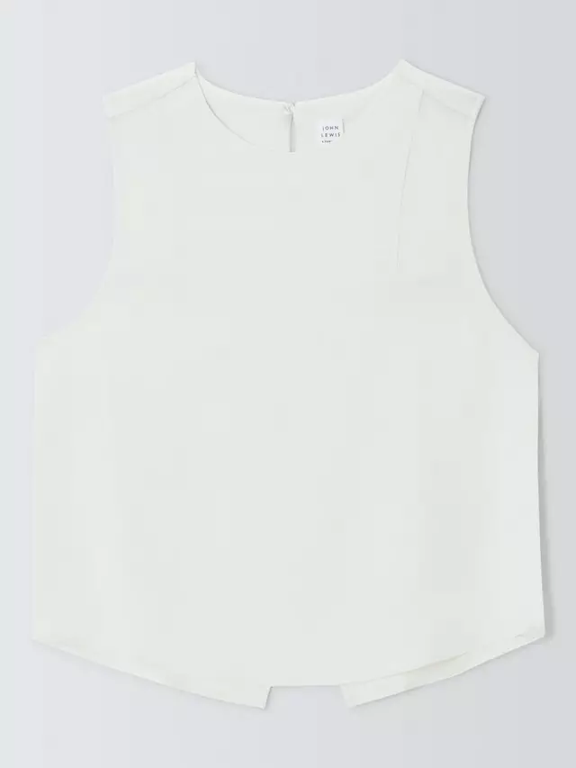 

Топ John Lewis Crepe Sleeveless Shell, экрю