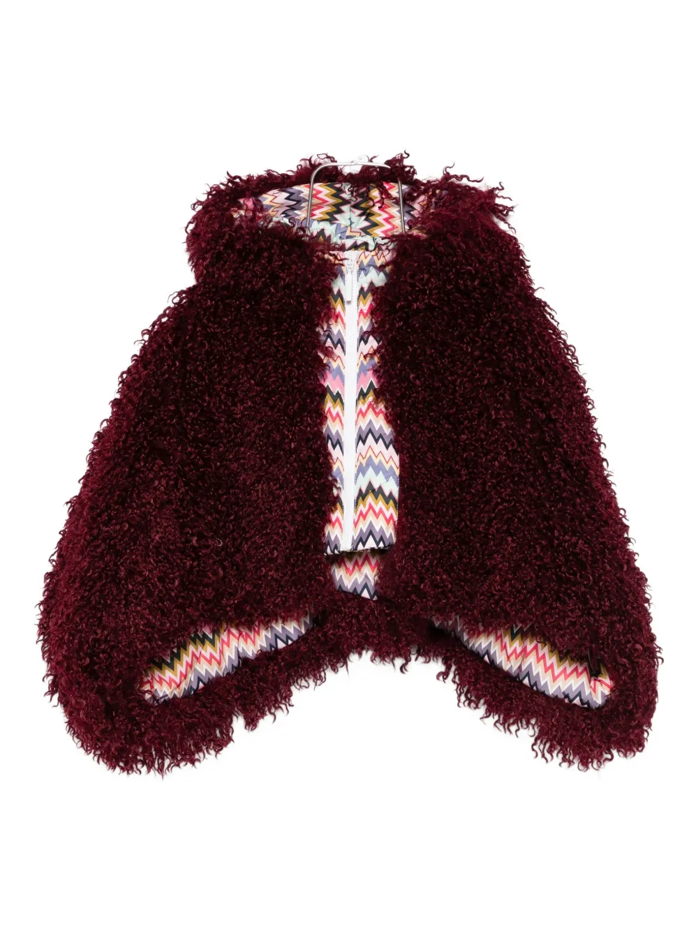

Куртка с капюшоном из искусственного меха Missoni Kids, красный