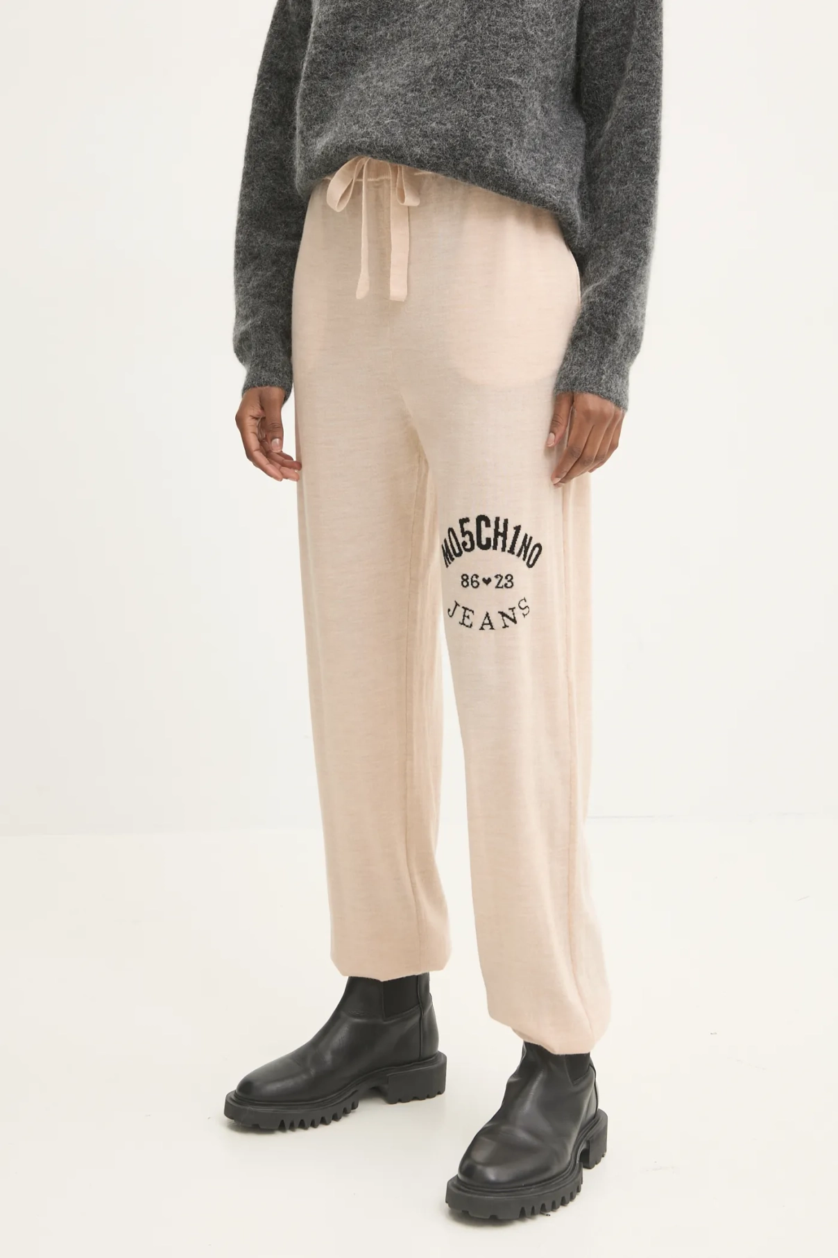 

Спортивные брюки из хлопка Moschino Jeans, бежевый