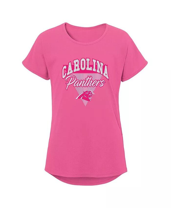 

Молодежная розовая футболка Carolina Panthers Playtime Dolman для девочек Outerstuff, розовый