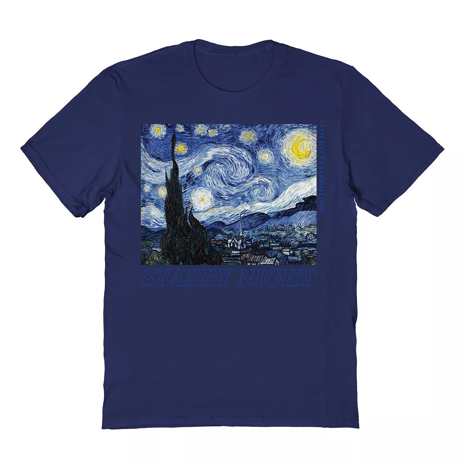 

Мужская футболка со звездным текстом Van Gogh Licensed Character