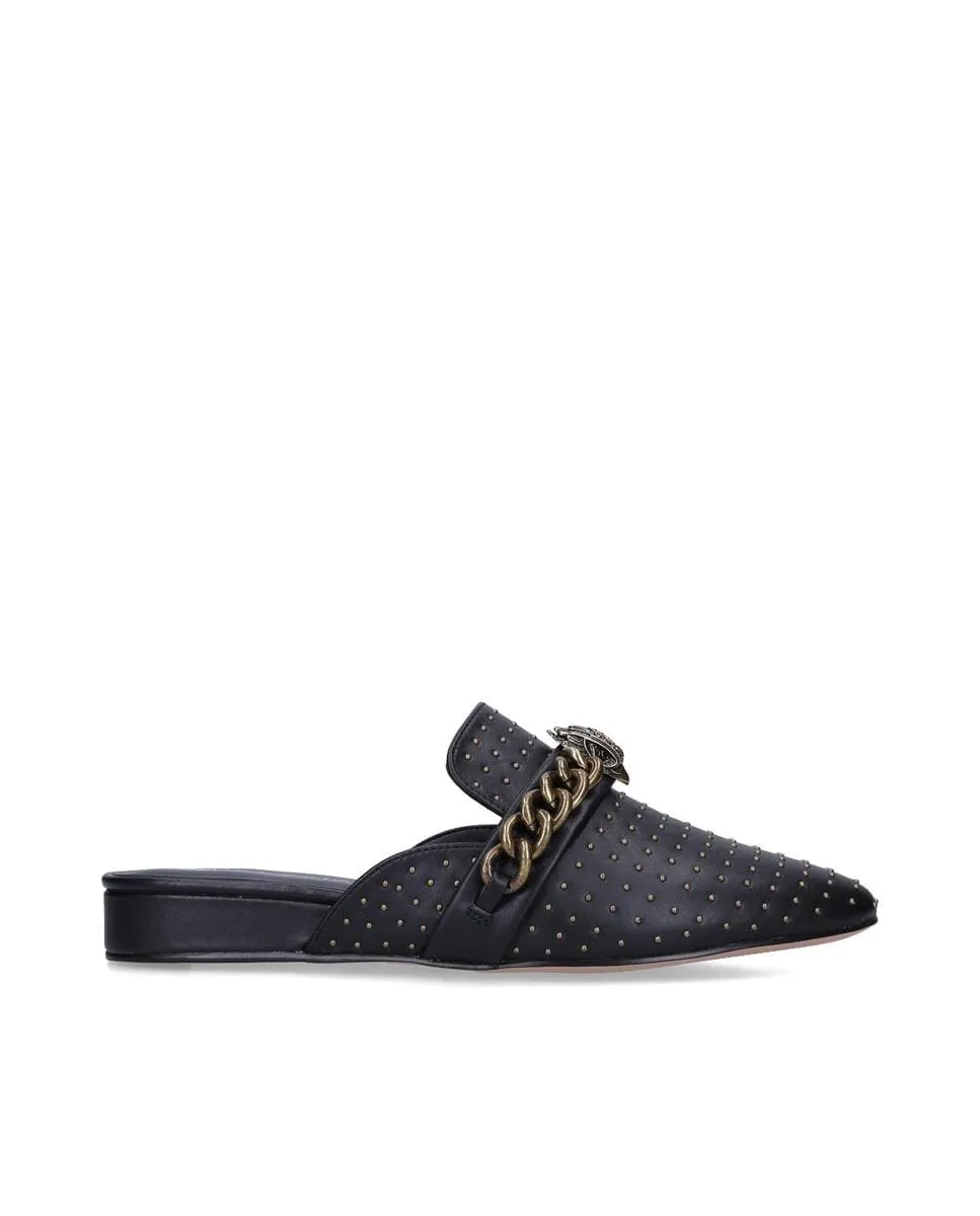 Женский кожаный сабо с цепочкой Kurt Geiger, черный