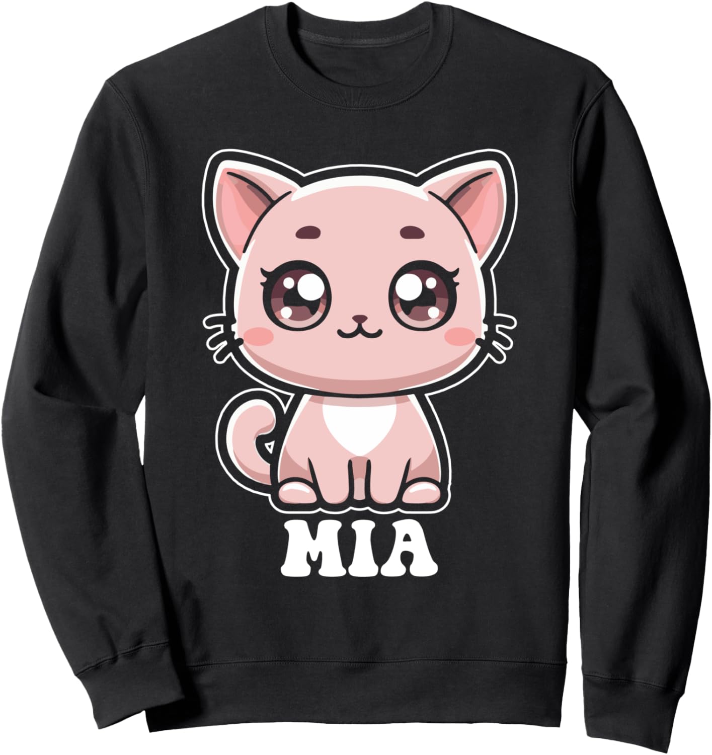 

Милый дизайн котенка Миа, толстовка с именем Миа для девочки Awesome Mia Designs For Girls Name Mia, черный