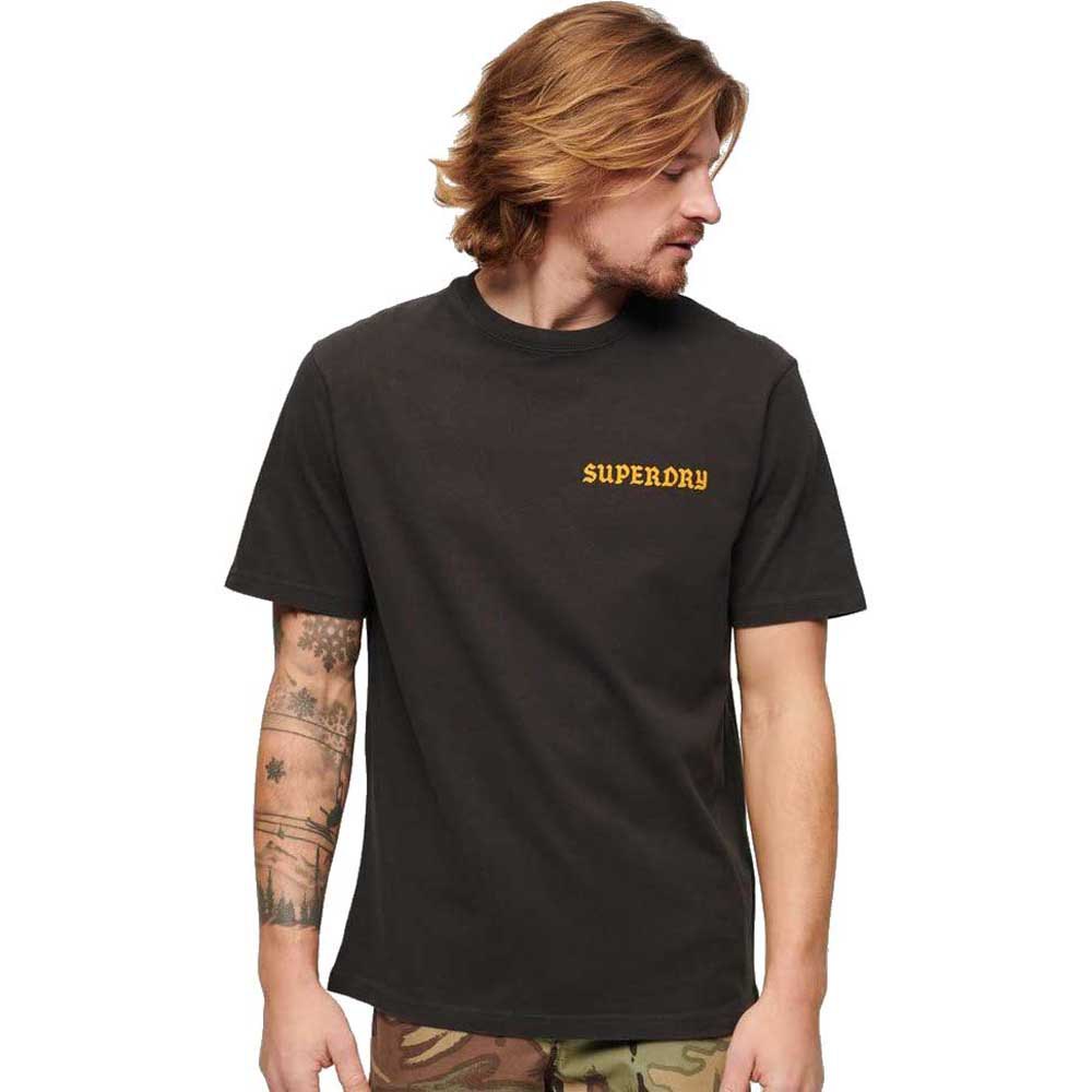 

Футболка с коротким рукавом Superdry Tattoo Graphic Loose, зеленый