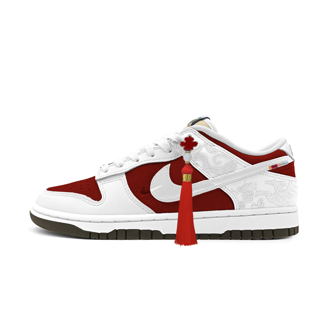 

Nike Низкие скейтбордистские кроссовки Dunk, унисекс, красные, белый, коричневый