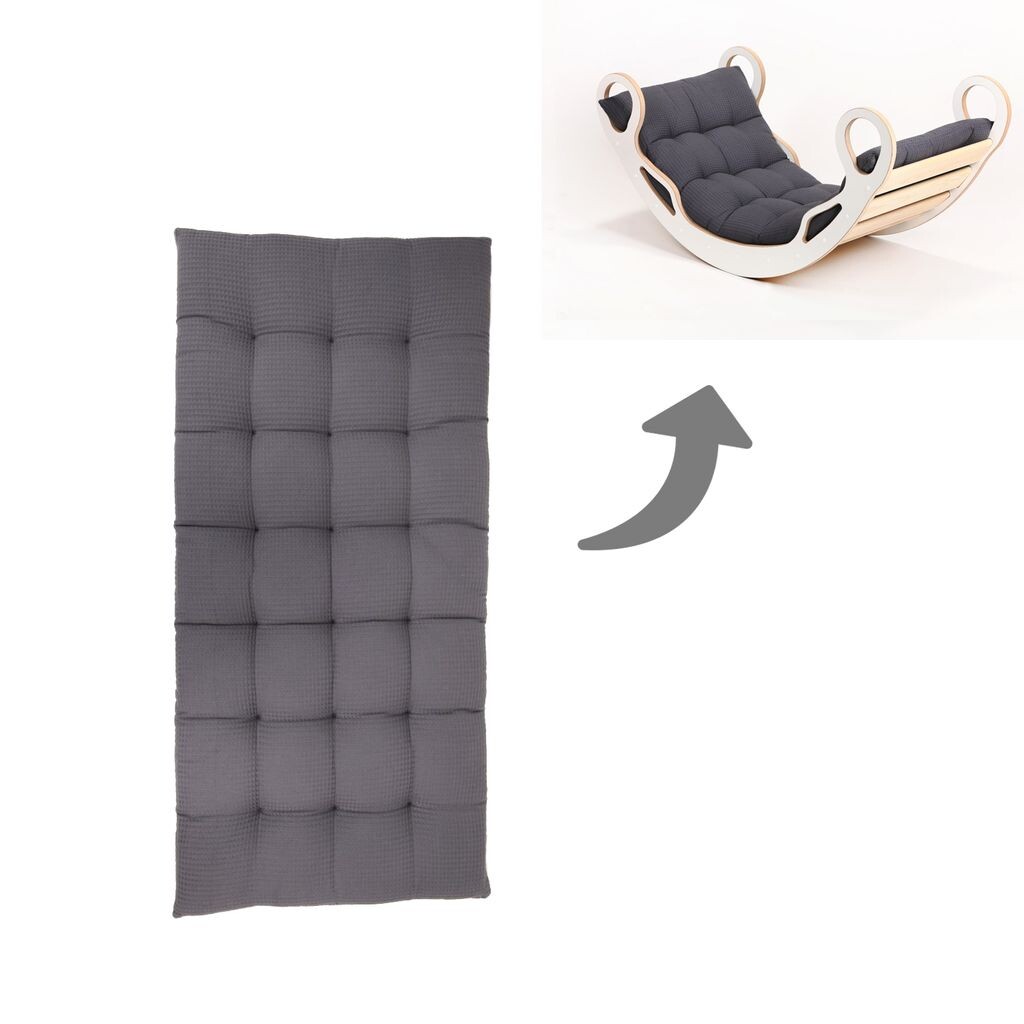 

Подушка Woodforkid для арки для лазания, размер напольной подушки примерно 10x150x55 см. XL, светло-серый WOODFORKIDS