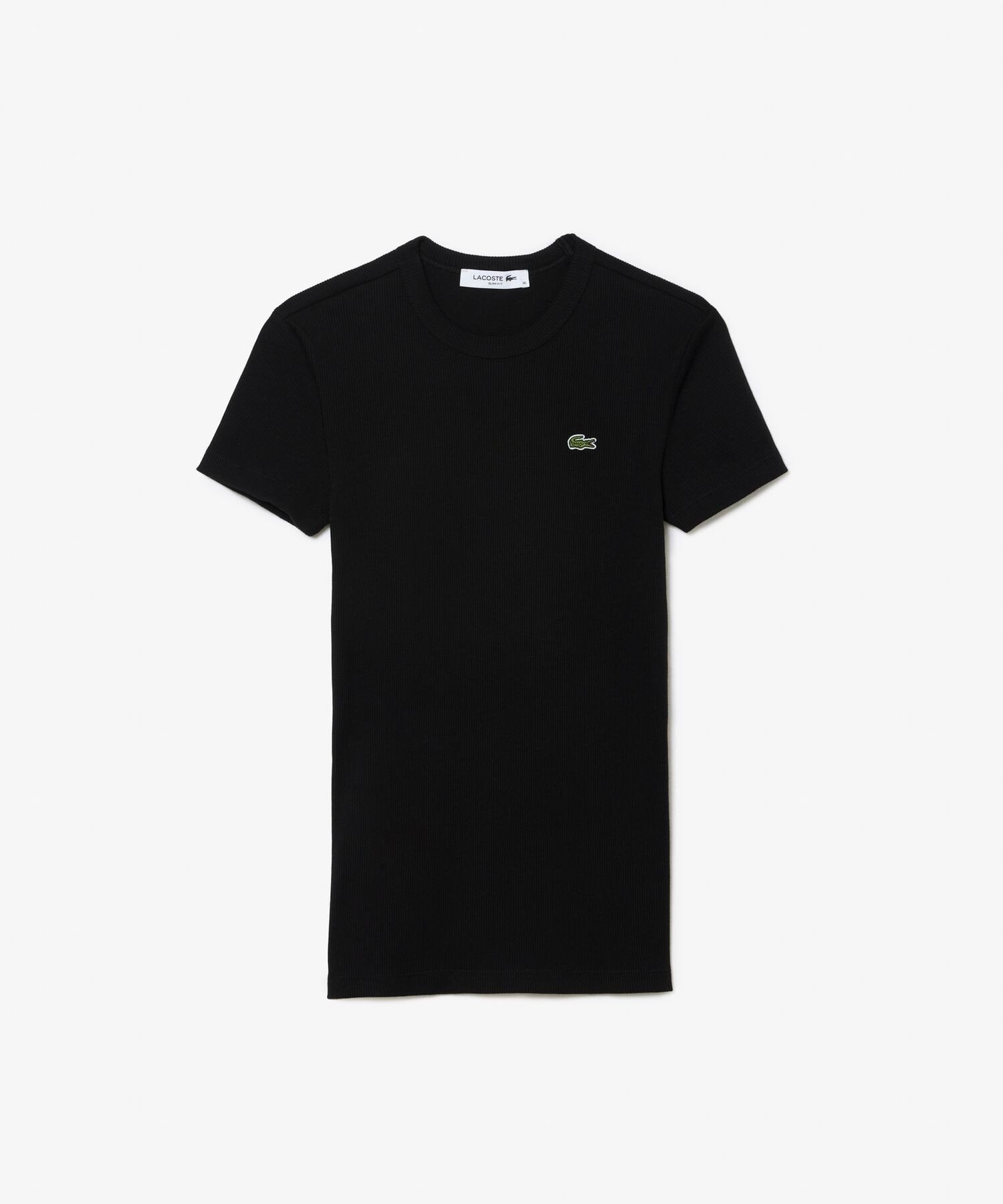 Футболка LACOSTE в рубчик, Black — фото 4
