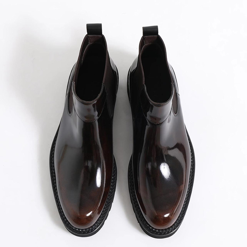 Bansley Мужские короткие челси мока, цвет Mocha (Genuine Leather) — фото 4