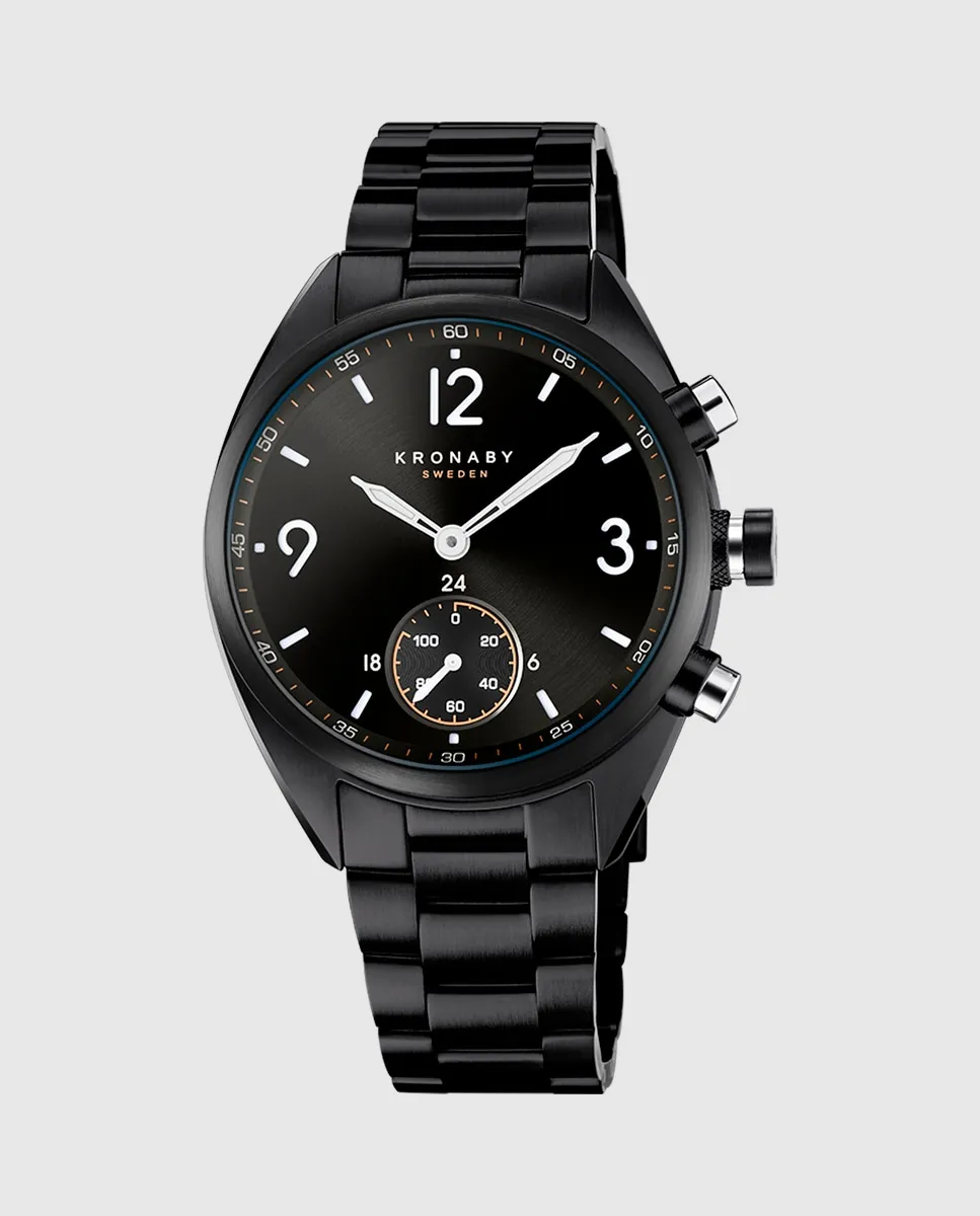

S3115/1 Apex мужские часы в черном стальном корпусе Kronaby, черный