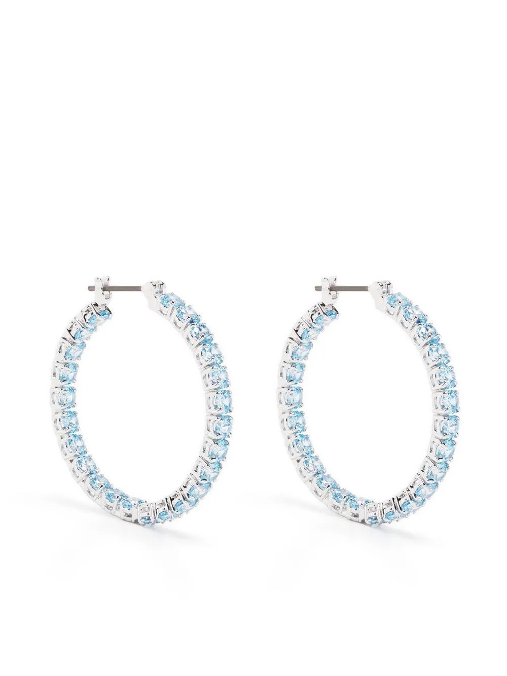 

Декорированные серьги-кольца Swarovski, серебяный