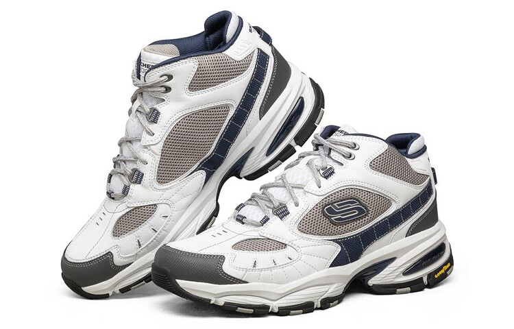 Кроссовки мужские толстые низкие белые/синие/серые/черные Skechers — фото 3