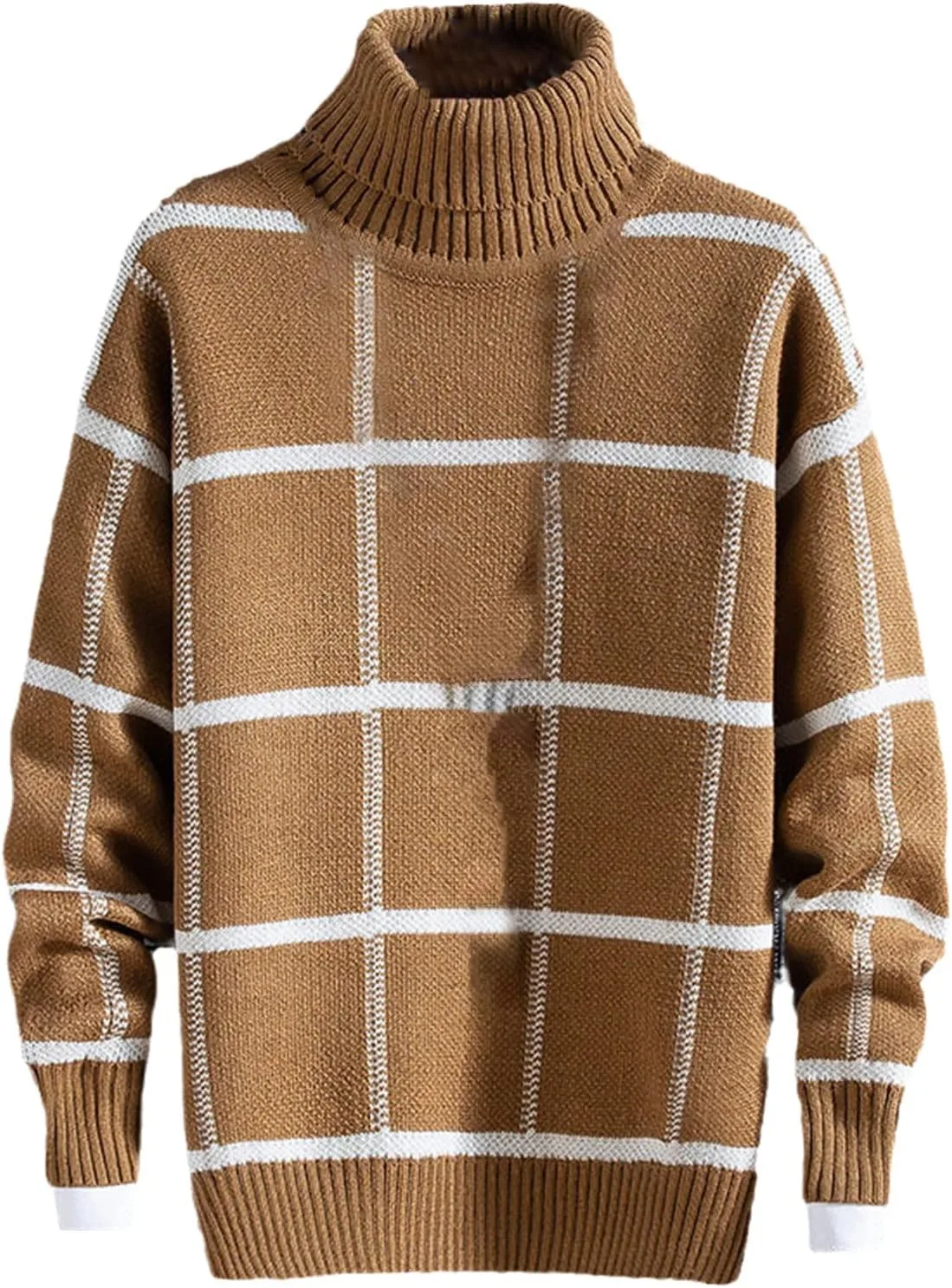 

Рождественский свитер мужской зимний теплый с воротником HOURVNEI