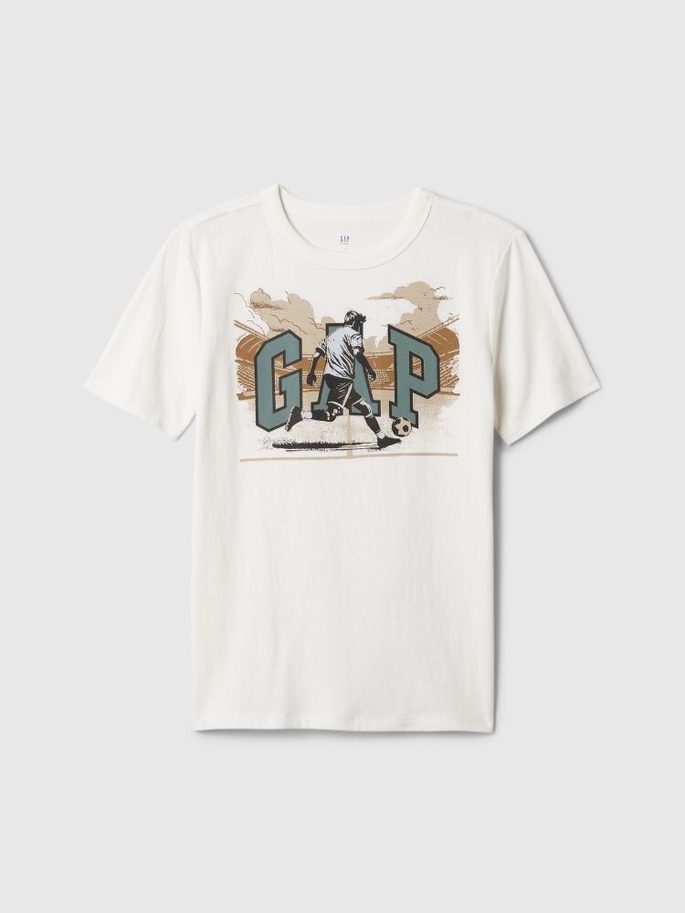 

Детская футболка с логотипом Gap, белый