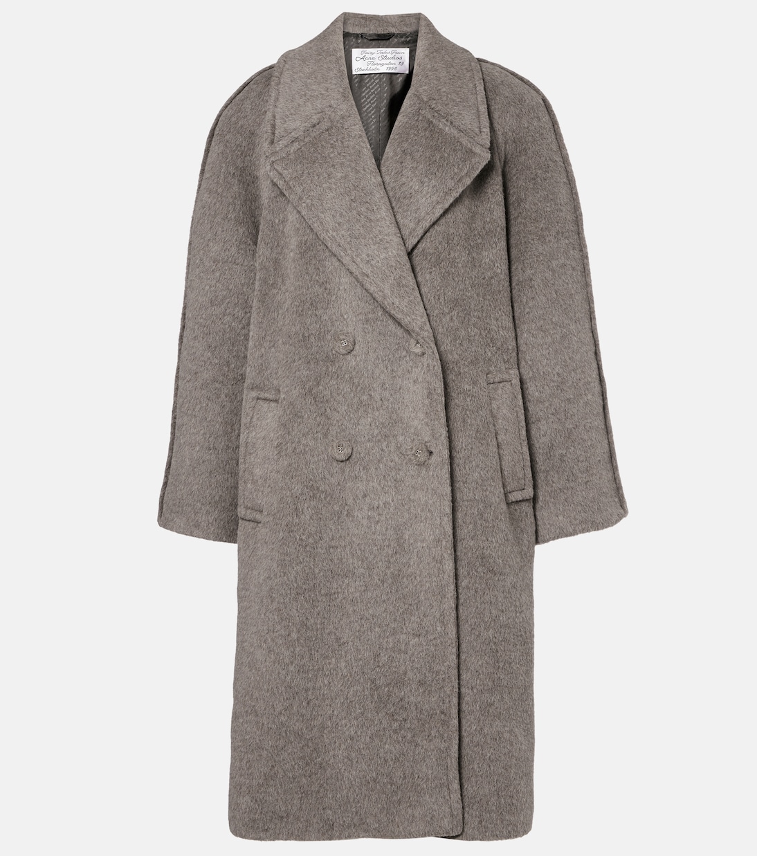 

Пальто из смеси альпаки и шерсти Acne Studios, Warm Grey Melange