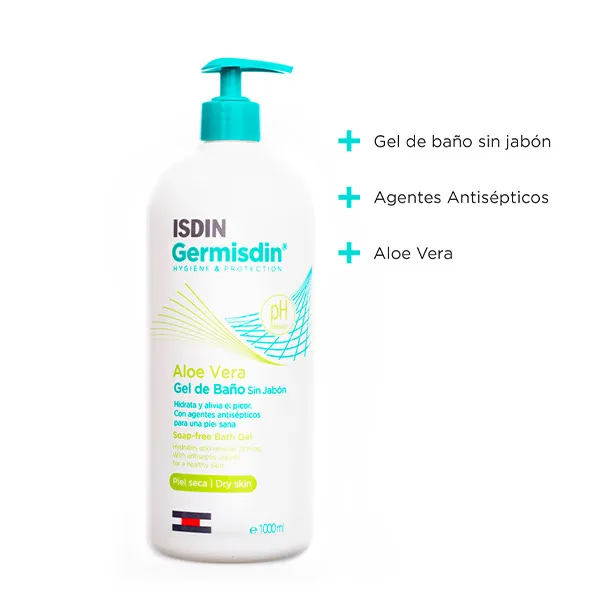 Гель для ванны без мыла Germisdin Aloe Vera Isdin, 1.000 UD — фото 3