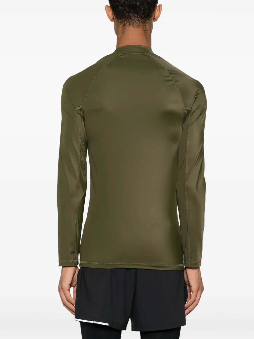 Футболка с длинными рукавами и логотипом BALMAIN, зеленый — фото 4
