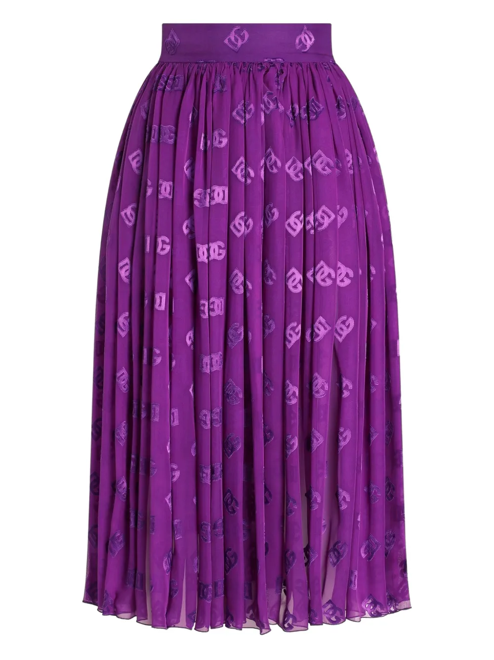 

Юбка миди с логотипом Dolce & Gabbana, фиолетовый