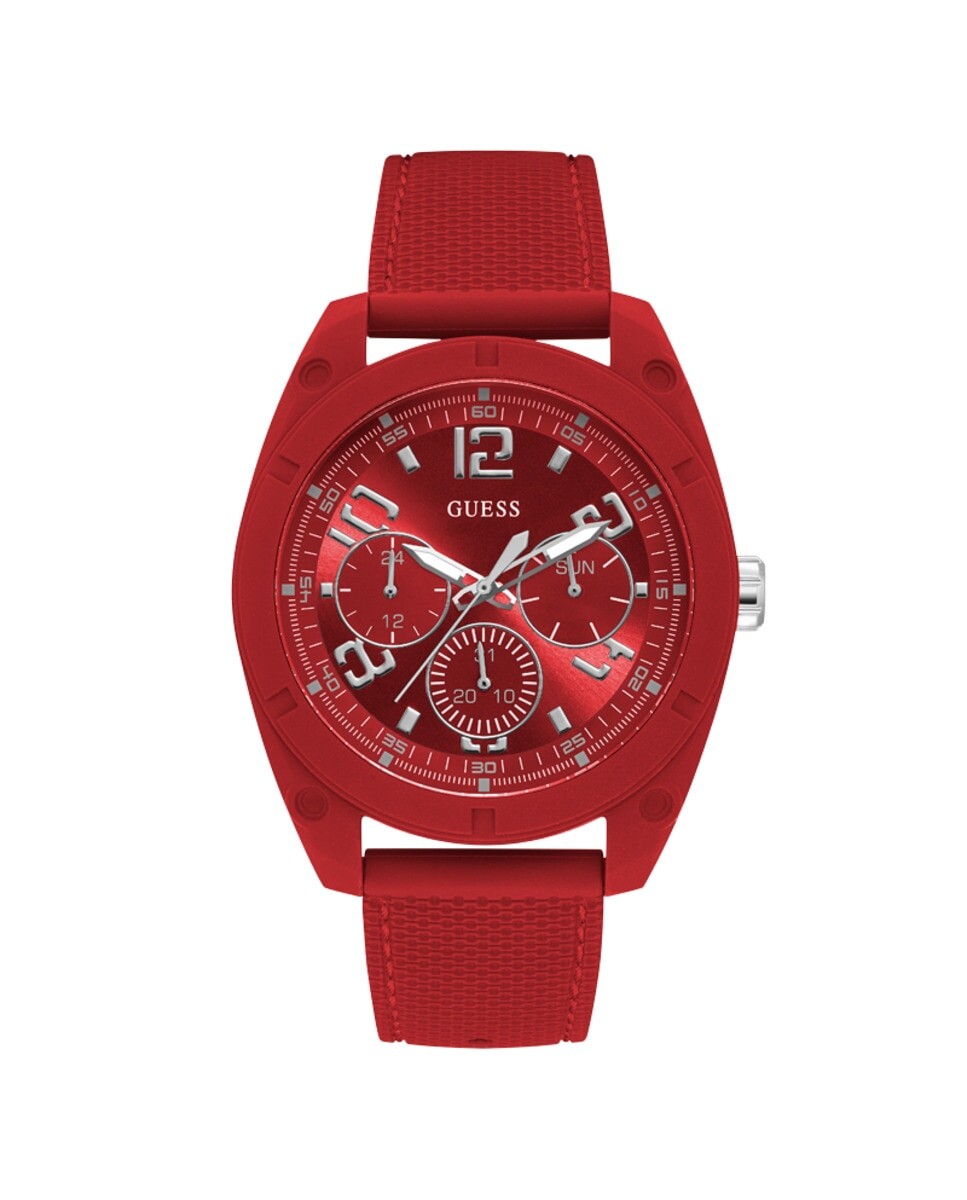 

Мужские часы Dash W1256G4 из силикона и красным ремешком Guess, красный