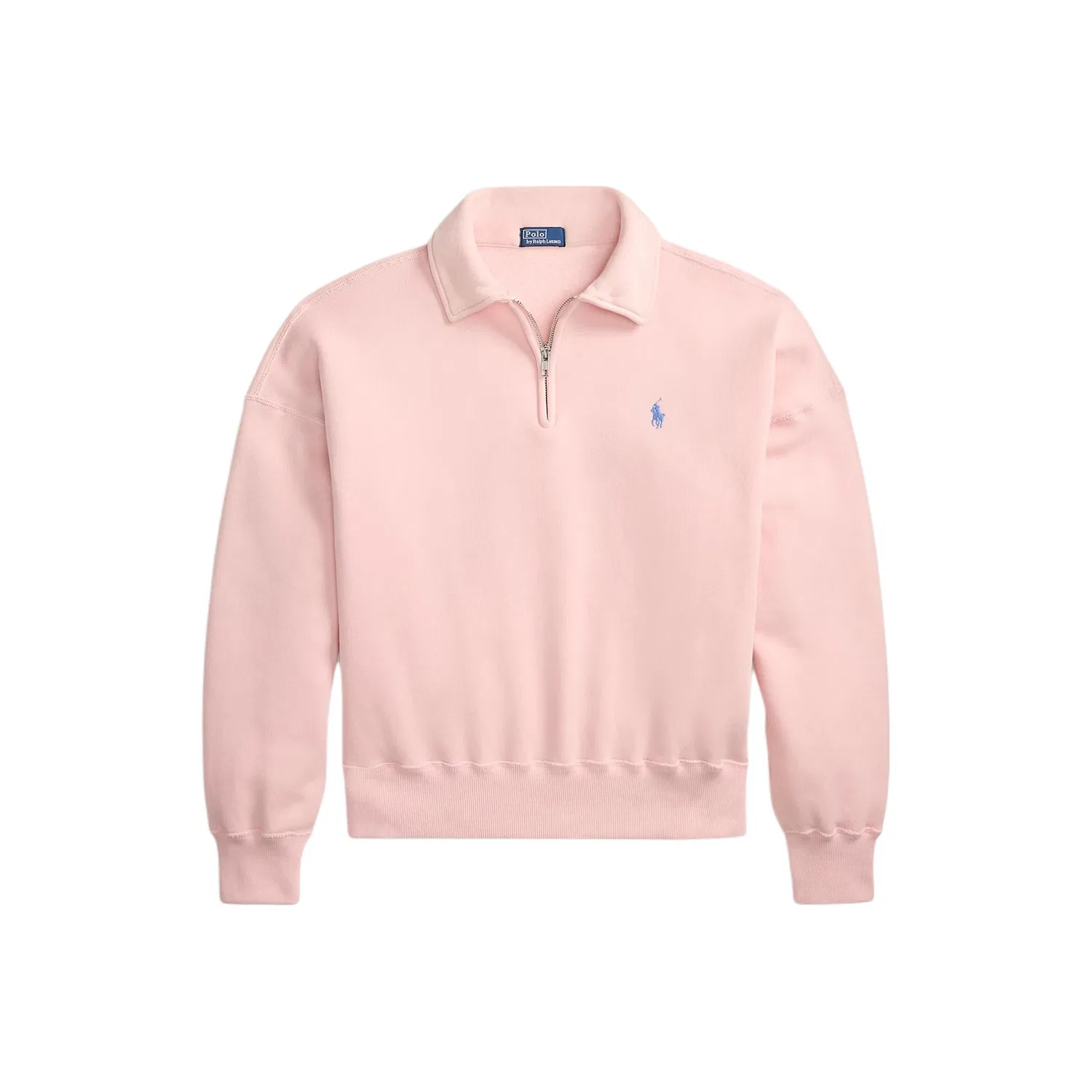 Свитшот с поло и четвертной молнией Polo Ralph Lauren, Pink