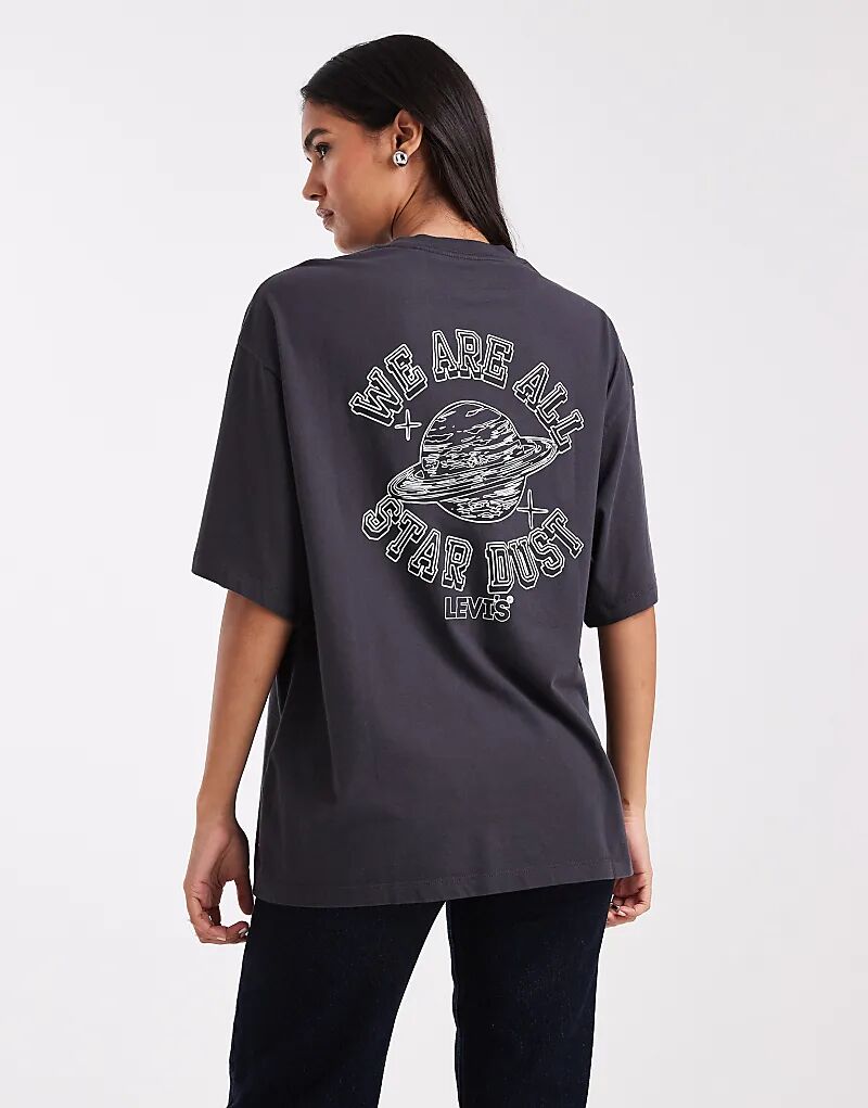 

Футболка Levi's oversize с принтом «звездная пыль» на спине, черная